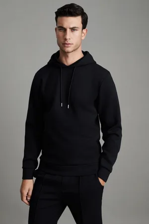 Reiss Interlock Jersey Drawstring Hoodie, XS