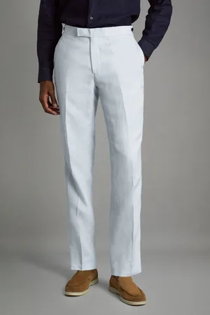 Reiss Slim Fit Linen Trousers, 28
