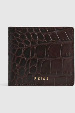 Reiss Cabot Chocolate Leather Wallet