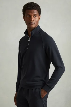 Reiss Textured Half-zip Funnel-neck Sweatshirt, XS
