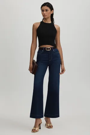 Paige Flared Cropped Jeans, , 26
