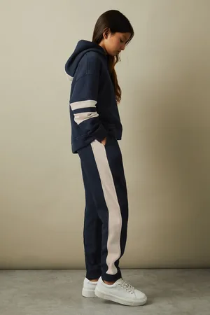 Reiss Cara Joggers Cotton Colour Block, Size: 45Y