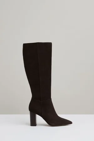 Reiss Block Heel Knee High Boots, 4