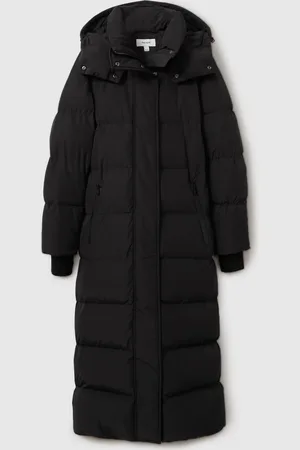Reiss Petite Longline Hooded Puffer Coat, M