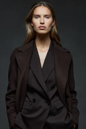 Reiss Wool Blend Double Breasted Blindseam Coat, 4