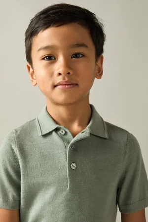 Reiss 3-9 yrs Merino Polo Shirt, 45Y