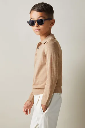 Reiss Trafford Polo Shirt Wool Plain, Size: 9-13Yrs
