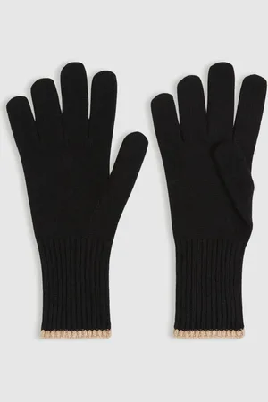 Reiss Black & camel Gloves