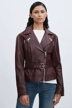 Paige Cento Jacket Leather Plain, Size: S