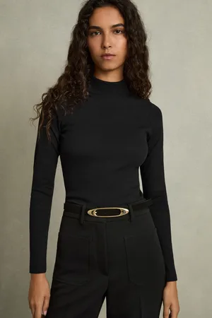 Reiss Fine-ribbed High-neck Top, XS