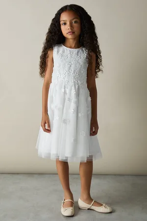 Reiss Clementine Dress Floral Embroidered, Size: 45Y