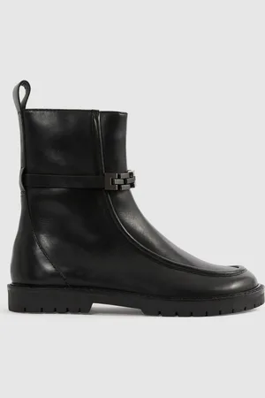 Reiss Safia Ankle Boots Leather Plain, Size: 12