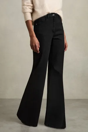 Reiss Petite Mid Rise Flared Jeans, 25