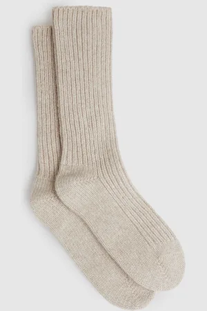 Reiss Carmen Socks Wool Rib Knit, Size: Q16