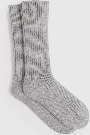 Reiss Carmen Socks Wool Rib Knit, Size: Q12