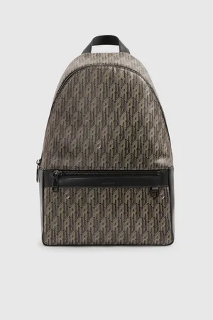 Reiss Monogram-print Coated-canvas Backpack