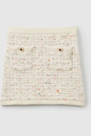 Reiss 13-14 yrs Tweed-effect Knitted Mini Skirt With Merino