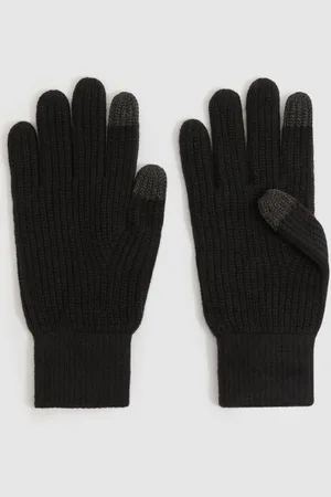 Reiss Ribbed-merino Touchscreen Gloves