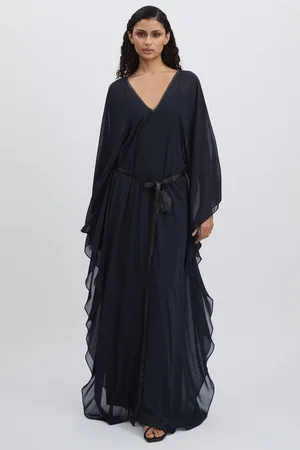 Halston Heritage Bell Sleeve Maxi Dress, , 16