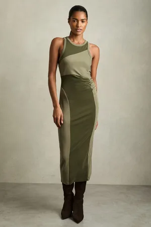 Reiss Colourblock Jersey Bodycon Dress, M