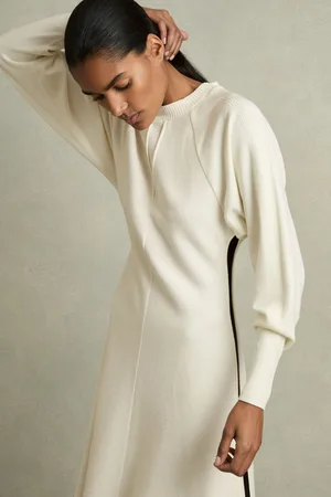 Reiss Caprice Midi Dress Wool Knitted, Size: 4