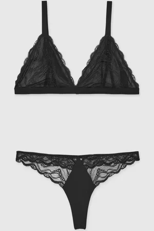 Calvin Klein Triangle Gift Set Bra Floral Lace, Size: XS