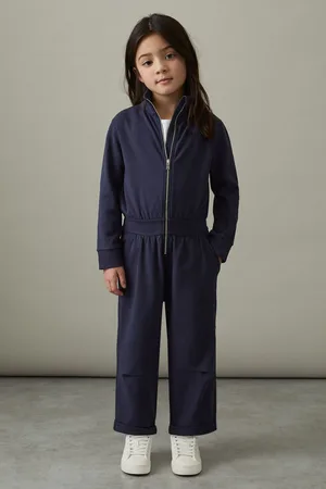 Reiss 4-9 yrs Jersey High Collar Jumpsuit, 45Y