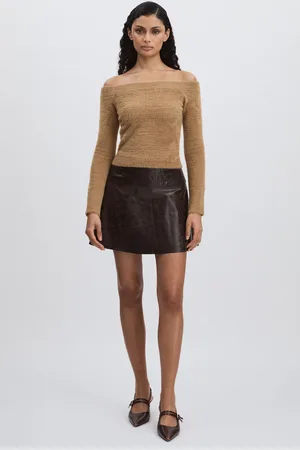 GOOD AMERICAN Plush Off-shoulder Top, XS