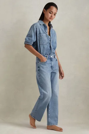 Reiss Mid Rise Straight Leg Jeans, 24R