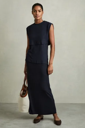 Reiss Jersey Straight Maxi Skirt, 4