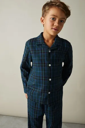 Reiss Tomba 9-13 yrs Brushed-cotton Check Pyjama, Q04
