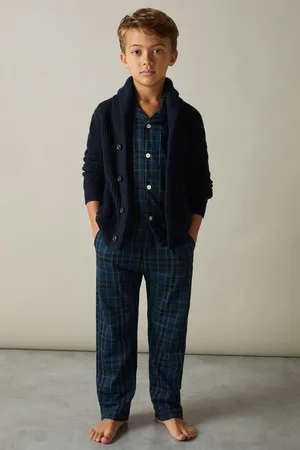 Reiss Tomba 3-9 yrs Brushed-cotton Check Pyjama, 56Y