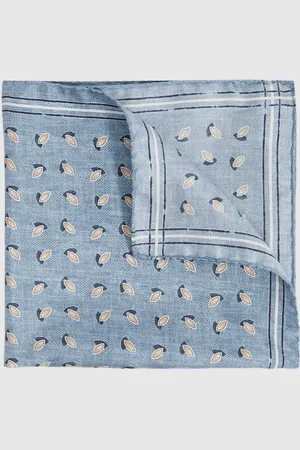 Reiss Almond Print Silk Pocket Square