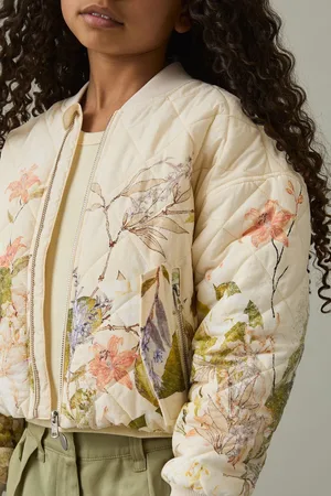 Reiss 9-13 yrs Quilted Printed Bomber Jacket, Q04