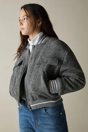 Reiss 4-9 yrs Wool-blend Padded Bomber Jacket, 45Y