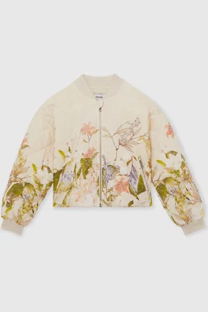 Reiss 13-14 yrs Quilted Printed Bomber Jacket, 134