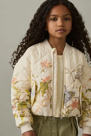 Reiss 4-9 yrs Quilted Printed Bomber Jacket, 45Y