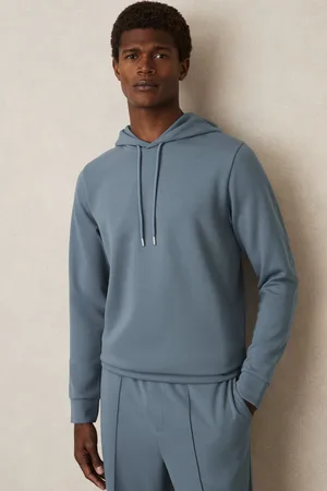 Reiss Interlock Jersey Drawstring Hoodie, XS