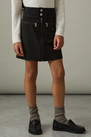 Reiss 9-13 yrs Piqu?? Zip-detail Mini Skirt, Q04