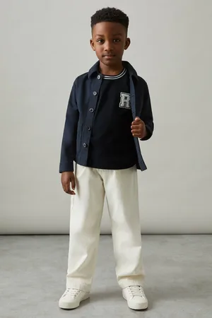 Reiss 3-9 yrs Cotton Letter-patch T-shirt, 56Y