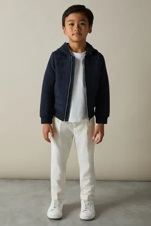 Reiss 3-9 yrs Interlock Hybrid Hooded Puffer Jacket, 89Y