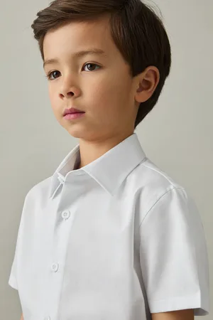 Reiss 9-13 yrs Cotton Slim-fit Short-sleeve Shirt, Q04