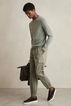 Reiss Cotton Drawstring Cargo Trousers, 28