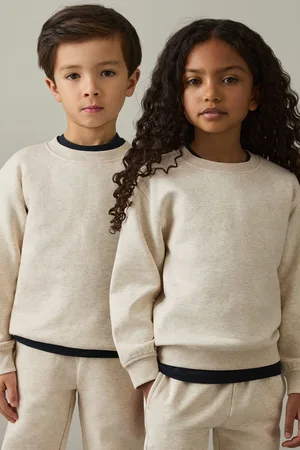 Reiss Marl 3-9 yrs Cotton-blend Sweatshirt and Joggers Set, 45Y
