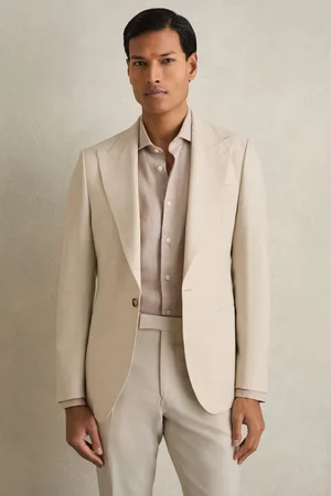 Reiss Belmont Single-breasted Textured Blazer Slim-fit With Wool, 36