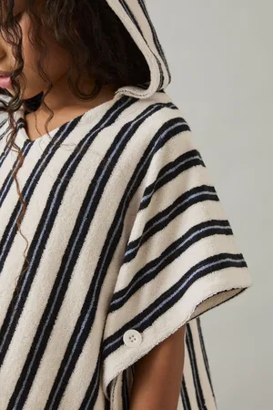 Reiss 9-13 yrs Hoodie and Shorts Stripe Towelling Set, Q04