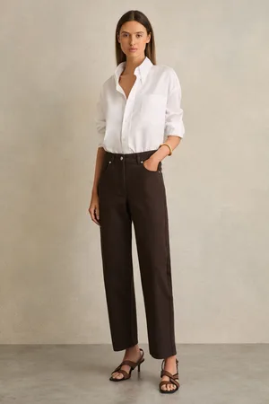 Reiss Petite Mid Rise Straight Leg Jeans, 27