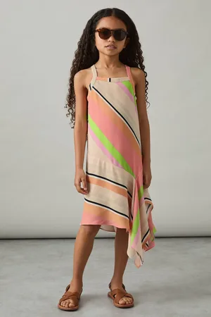 Reiss 4-9 yrs Stripe-print Handkerchief Dress, 45Y