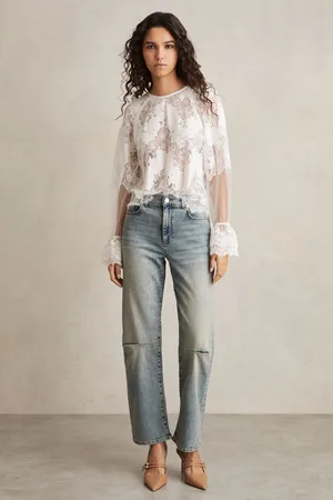 Reiss Barrel-leg Dart Jeans, 25