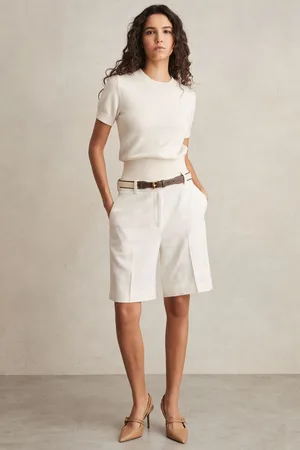 Reiss Linen-blend Bermuda Shorts, 4